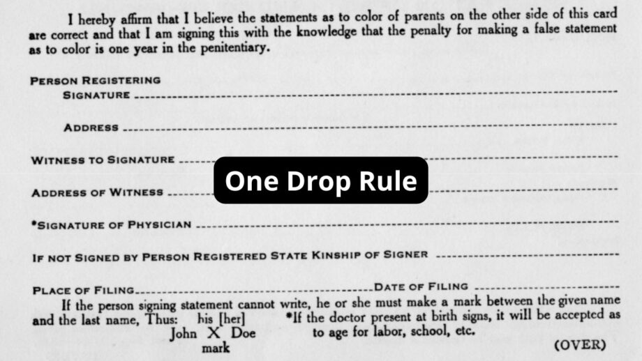 One Drop Rule